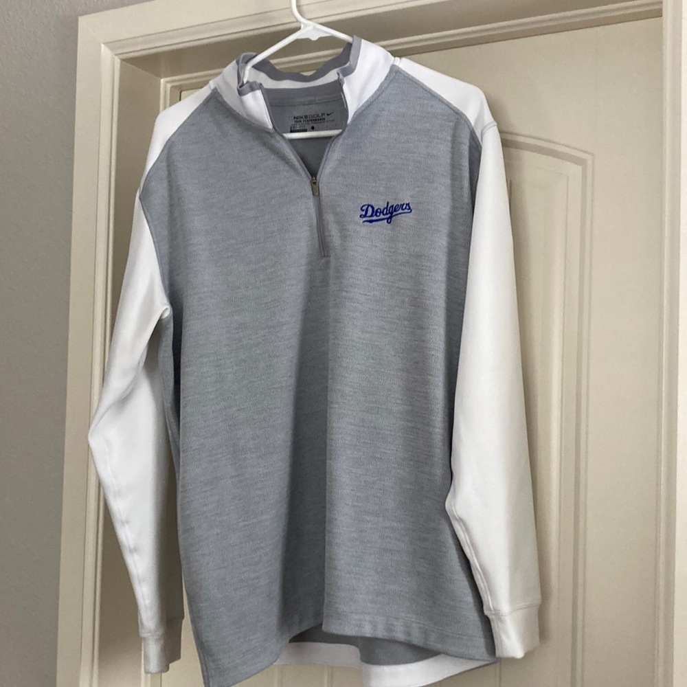 Nike Golf quarter zip with Dodgers emblem.